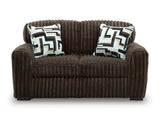 Midnight-Madness Chocolate Loveseat - Ornate Home