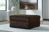Midnight-Madness Chocolate Loveseat, Oversized Chaise and Ottoman - Ornate Home