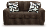 Midnight-Madness Chocolate Sofa, Loveseat and Oversized Accent Ottoman (Online Special Price) - Ornate Home