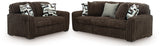 Midnight-Madness Chocolate Sofa and Loveseat (Online Special Price) - Ornate Home