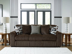 Midnight-Madness Chocolate Sofa and Loveseat - Ornate Home
