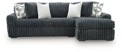 Midnight-Madness Gunmetal 2 Pc Sectional Sofa Chaise - Ornate Home
