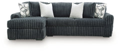 Midnight-Madness Gunmetal 2-Piece Sectional Sofa Chaise - Ornate Home