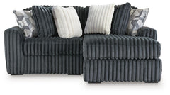 Midnight-Madness Gunmetal 2-Piece Sectional with Chaise - Ornate Home