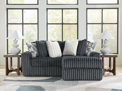 Midnight-Madness Gunmetal 2-Piece Sectional with Chaise - Ornate Home