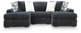 Midnight-Madness Gunmetal 3-Piece Double Chaise Sectional (Online Special Price)