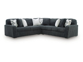 Midnight-Madness Gunmetal 3-Piece Sectional (Online Special Price) - Ornate Home