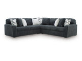 Midnight-Madness Gunmetal 3-Piece Sectional - Ornate Home