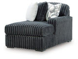 Midnight-Madness Gunmetal 3-Piece Sectional with Chaise (Online Special Price) - Ornate Home