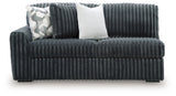 Midnight-Madness Gunmetal 3-Piece Sectional with Chaise (Online Special Price) - Ornate Home