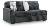 Midnight-Madness Gunmetal 3-Piece Sectional with Chaise (Online Special Price) - Ornate Home