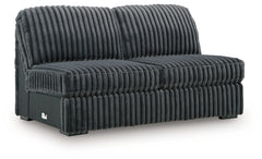 Midnight-Madness Gunmetal 3-Piece Sectional with Chaise - Ornate Home