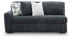 Midnight-Madness Gunmetal 3-Piece Sectional with Chaise - Ornate Home