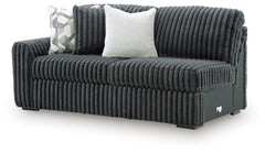 Midnight-Madness Gunmetal 3-Piece Sectional with Chaise - Ornate Home