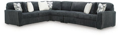 Midnight-Madness Gunmetal 4 Pc Sectional - Ornate Home
