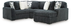 Midnight-Madness Gunmetal 4 Pc Sectional with Chaise - Ornate Home