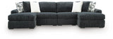 Midnight-Madness Gunmetal 4-Piece Double Chaise Sectional (Online Special Price)