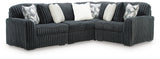 Midnight-Madness Gunmetal 4-Piece Sectional