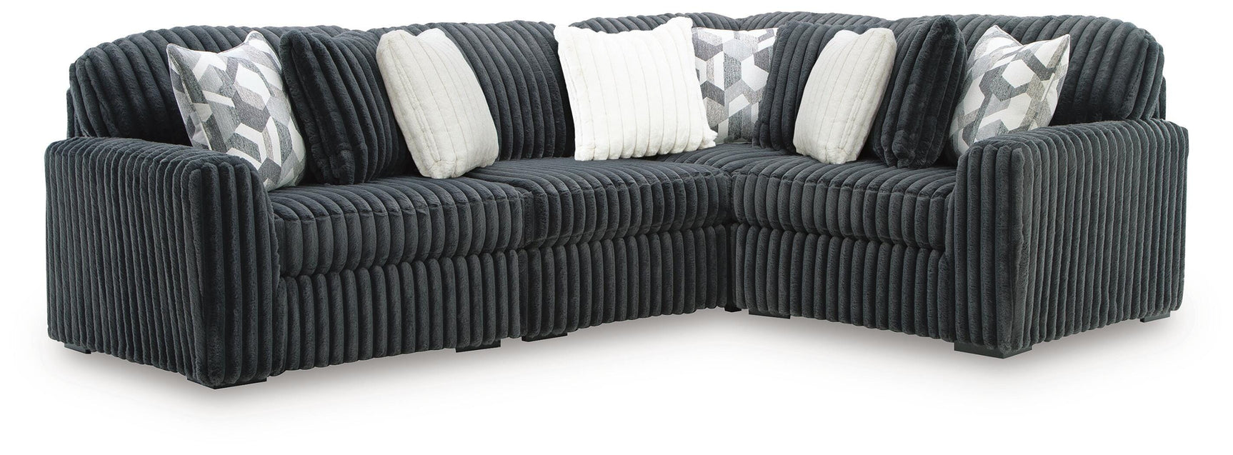 Midnight-Madness Gunmetal 4-Piece Sectional