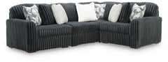 Midnight-Madness Gunmetal 4-Piece Sectional - Ornate Home