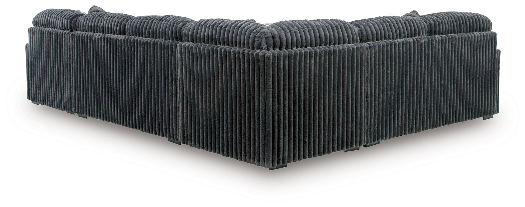 Midnight-Madness Gunmetal 4-Piece Sectional w/ Chaise (Online Special Price) - Ornate Home