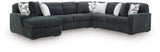 Midnight-Madness Gunmetal 4-Piece Sectional with Chaise (Online Special Price) - Ornate Home