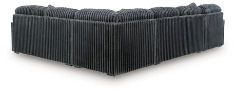 Midnight-Madness Gunmetal 4-Piece Sectional with Chaise - Ornate Home