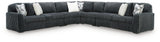 Midnight-Madness Gunmetal 5 Pc Sectional (Online Special Price)