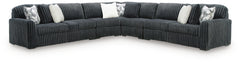Midnight-Madness Gunmetal 5 Pc Sectional - Ornate Home