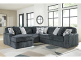 Midnight-Madness Gunmetal 5 Pc Sectional with Chaise (Online Special Price) - Ornate Home