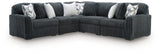 Midnight-Madness Gunmetal 5-Piece Sectional (Online Special Price) - Ornate Home