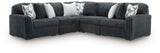 Midnight-Madness Gunmetal 5-Piece Sectional - Ornate Home