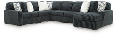 Midnight-Madness Gunmetal 6-Piece Sectional w/ Chaise - Ornate Home