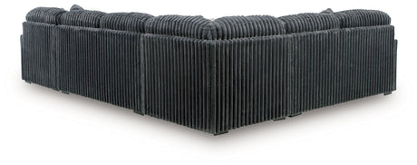 Midnight-Madness Gunmetal 6-Piece Sectional with Chaise - Ornate Home