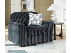 Midnight-Madness Gunmetal Chair and a Half - Ornate Home