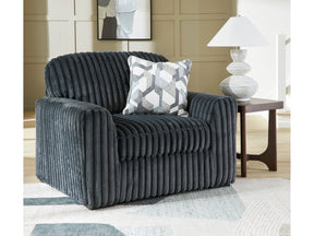 Midnight-Madness Gunmetal Chair and a Half - Ornate Home
