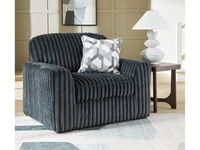 Midnight-Madness Gunmetal Chair and a Half - Ornate Home