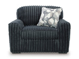 Midnight-Madness Gunmetal Chair and a Half - Ornate Home