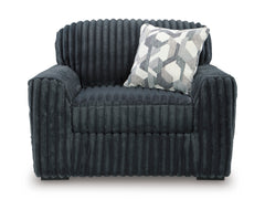 Midnight-Madness Gunmetal Chair and a Half - Ornate Home