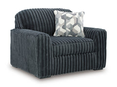 Midnight-Madness Gunmetal Chair and a Half - Ornate Home