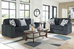 Midnight-Madness Gunmetal Loveseat - Ornate Home