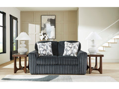Midnight-Madness Gunmetal Loveseat - Ornate Home