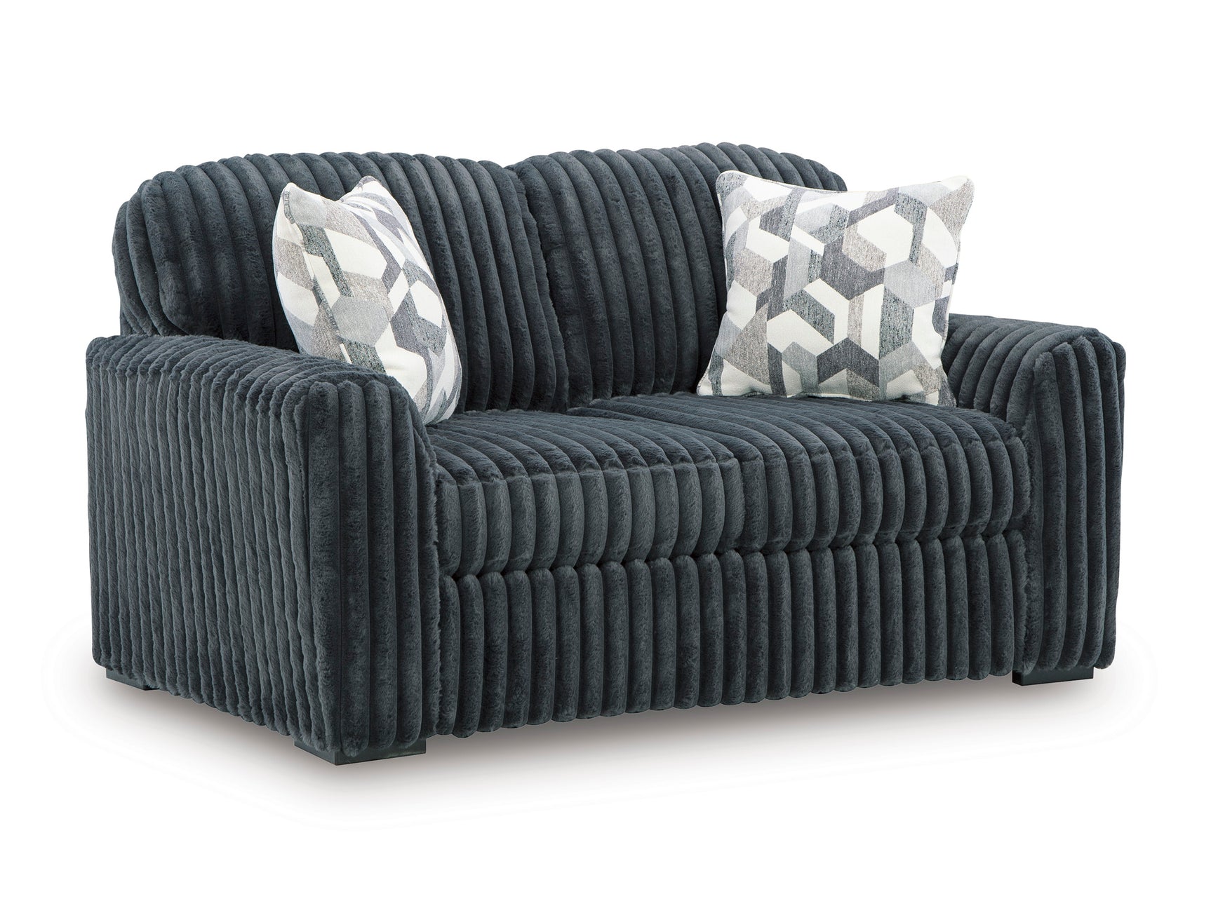 Midnight-Madness Gunmetal Loveseat - Ornate Home