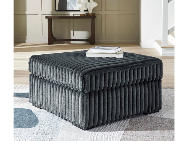 Midnight-Madness Gunmetal Oversized Accent Ottoman - Ornate Home