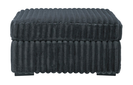 Midnight-Madness Gunmetal Oversized Accent Ottoman - Ornate Home