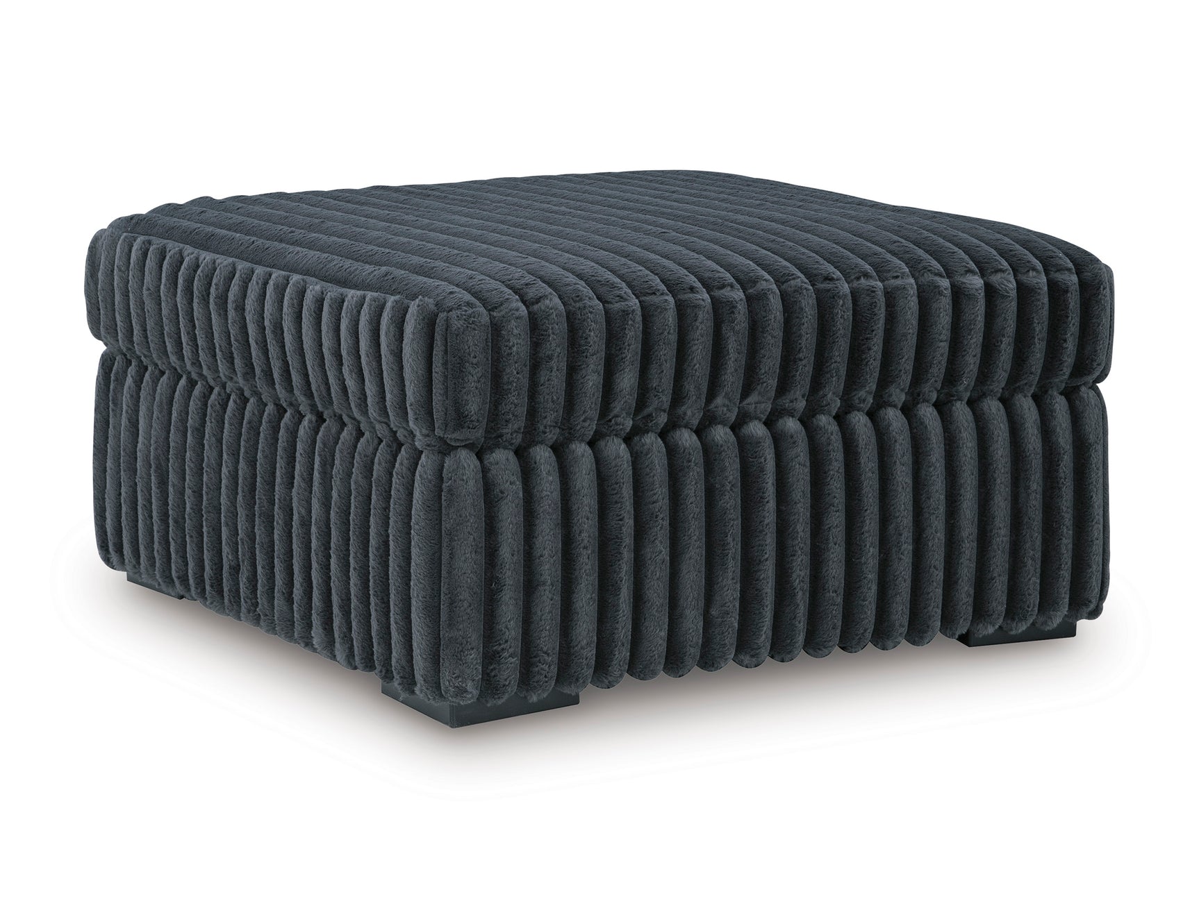 Midnight-Madness Gunmetal Oversized Accent Ottoman - Ornate Home