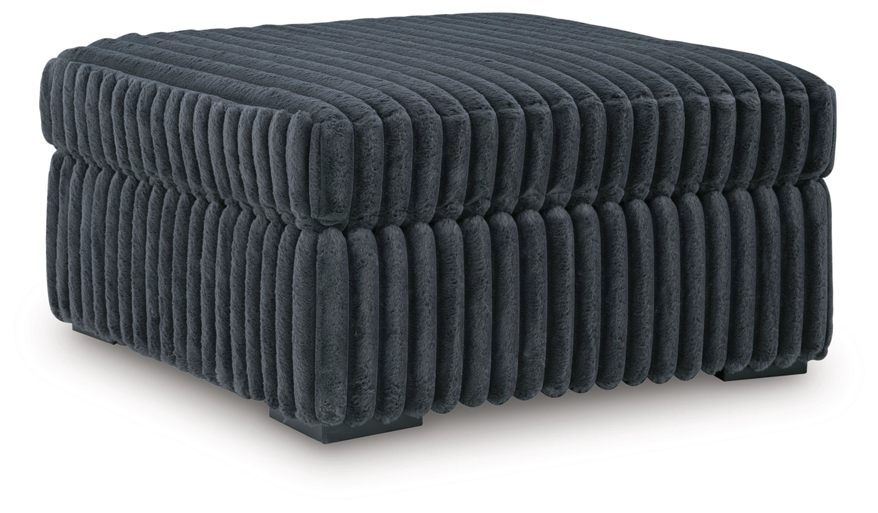 Midnight-Madness Gunmetal Oversized Accent Ottoman - Ornate Home