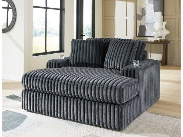 Midnight-Madness Gunmetal Oversized Chaise - Ornate Home