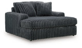 Midnight-Madness Gunmetal Sofa, Loveseat and Oversized Chaise (Online Special Price) - Ornate Home