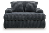 Midnight-Madness Gunmetal Sofa, Loveseat and Oversized Chaise - Ornate Home